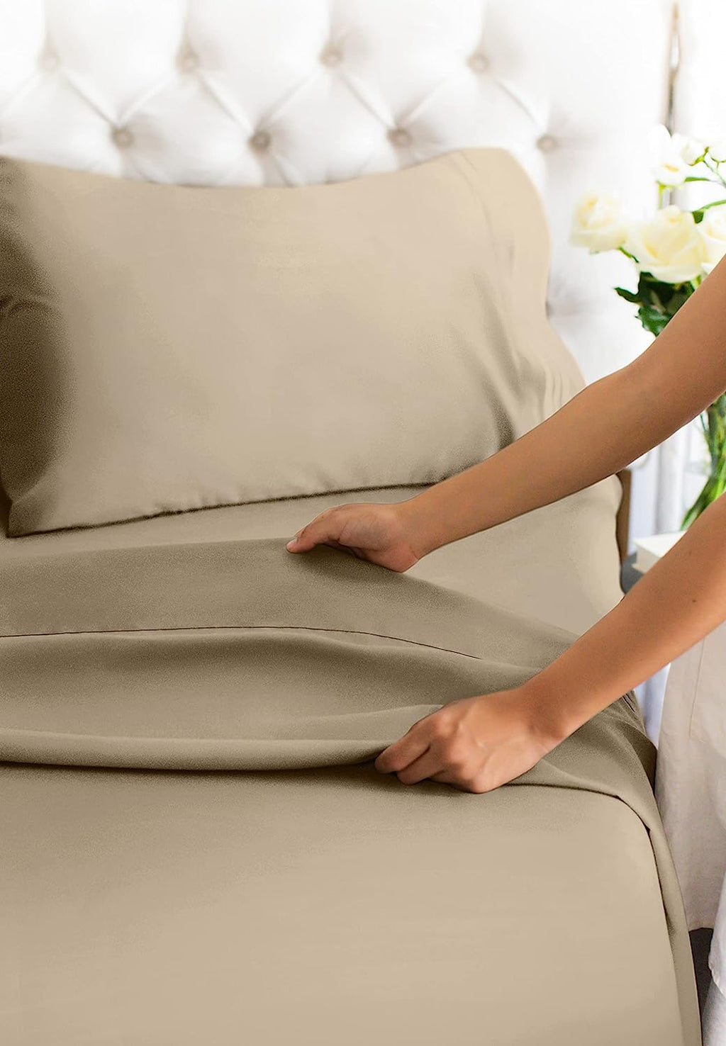 Cotton 400 Thread Count 4 Piece Deep Pocket Sheet Set