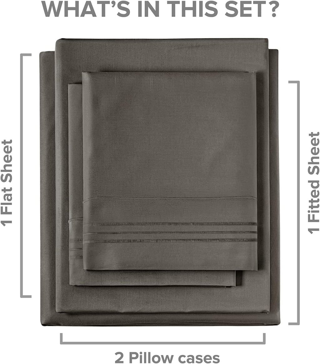 Cotton 400 Thread Count 4 Piece Deep Pocket Sheet Set