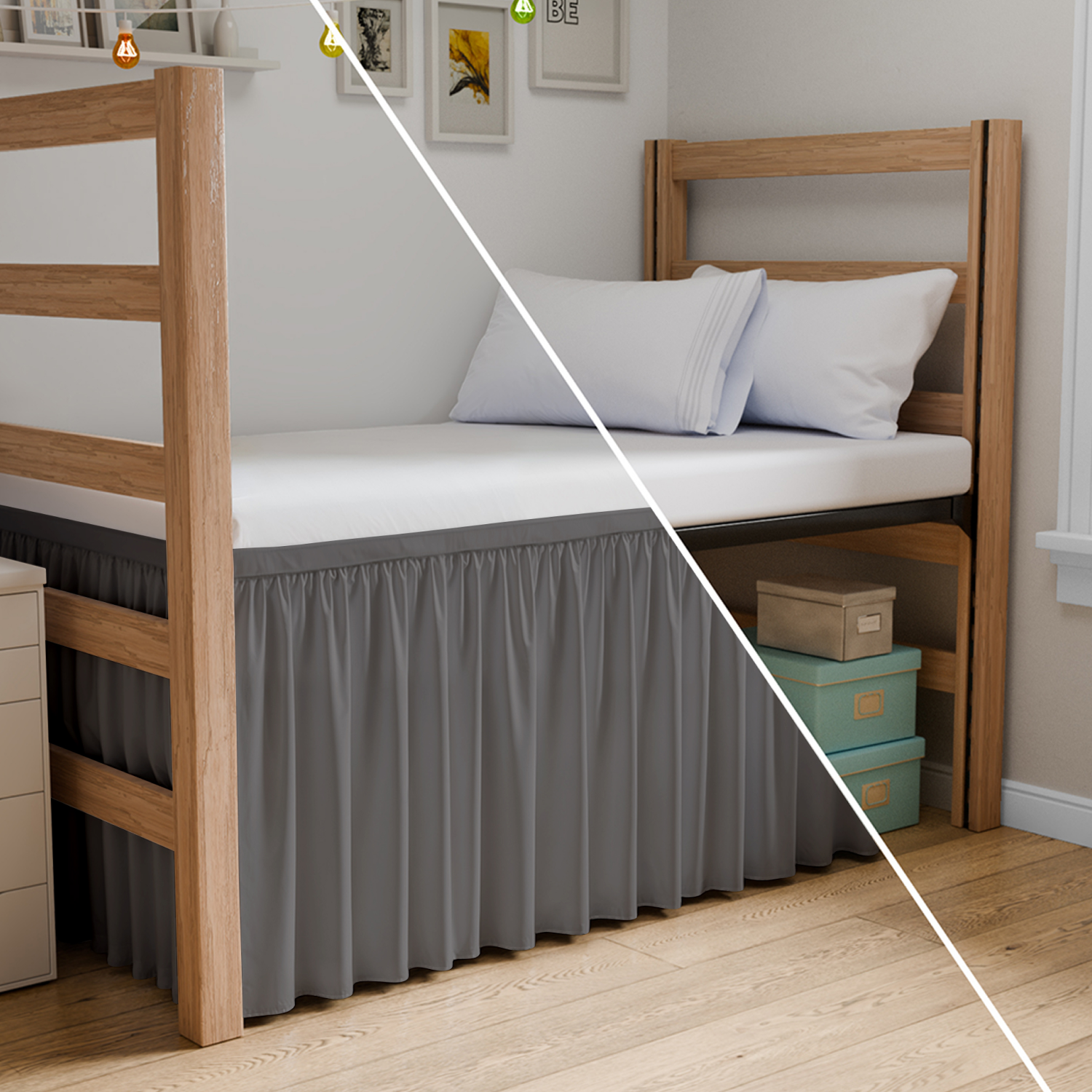 Wrap Around Dorm Room Bed Skirt