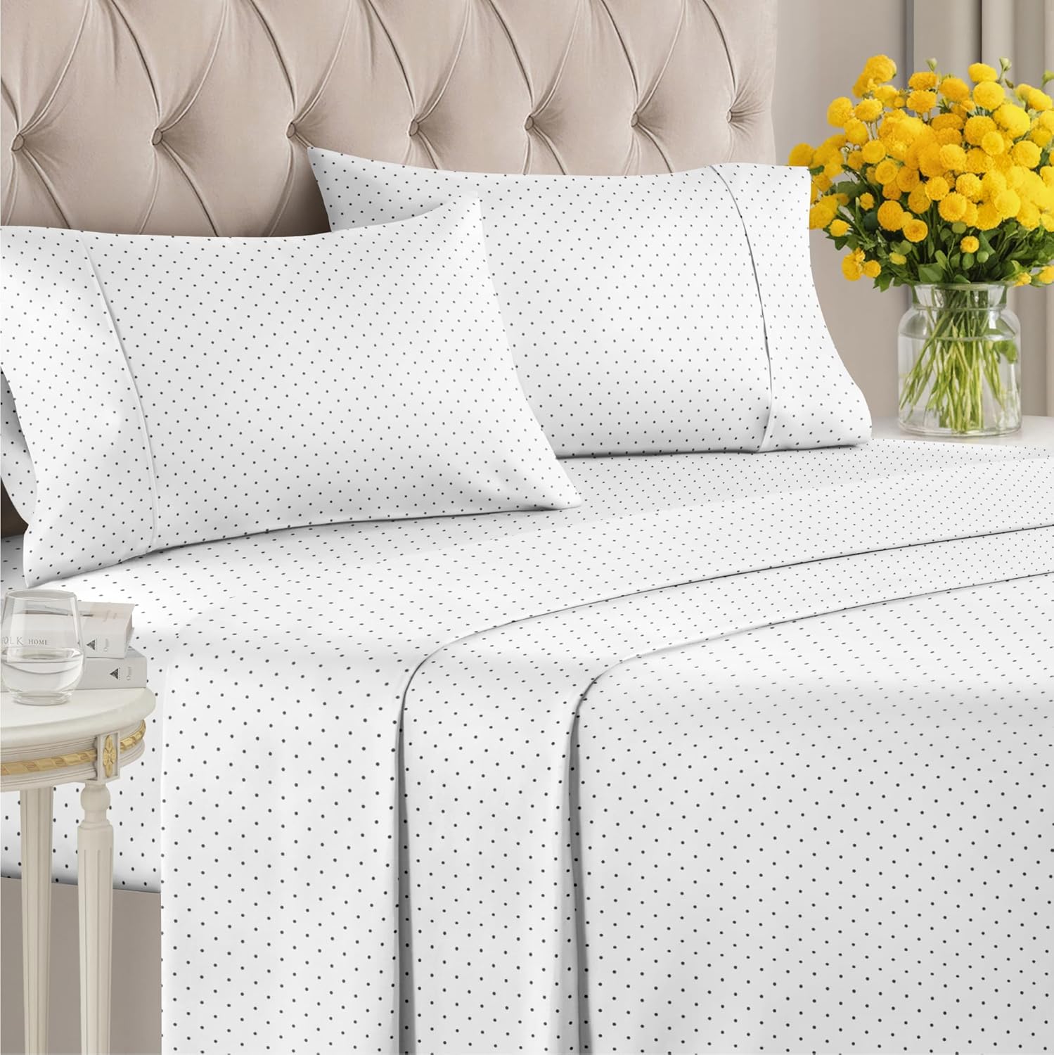 4 Piece Striped Sheet Set