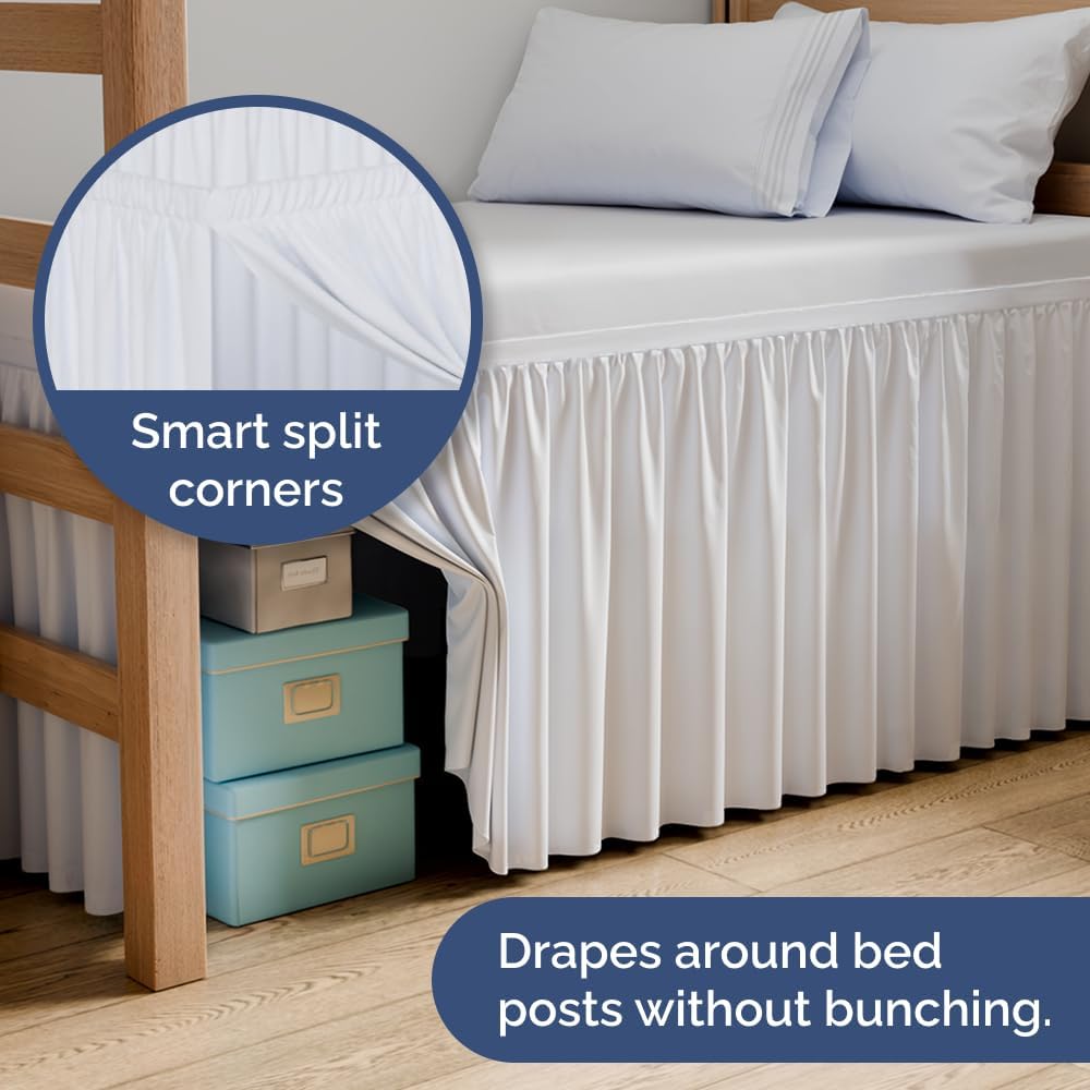 Wrap Around Dorm Room Bed Skirt