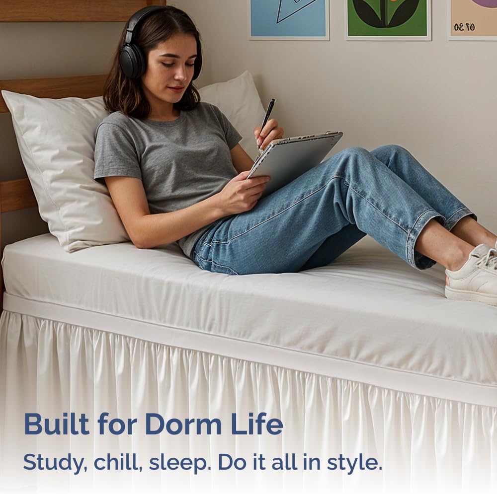 Wrap Around Dorm Room Bed Skirt