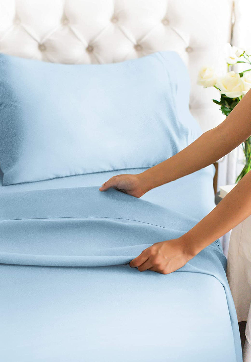Cotton 400 Thread Count 4 Piece Deep Pocket Sheet Set