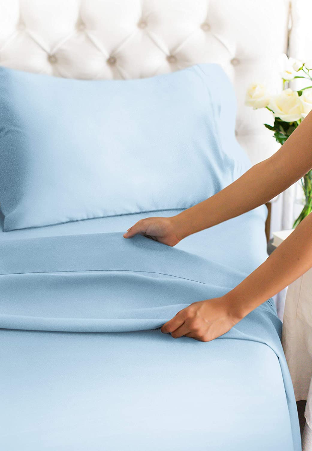 Cotton 400 Thread Count 4 Piece Deep Pocket Sheet Set