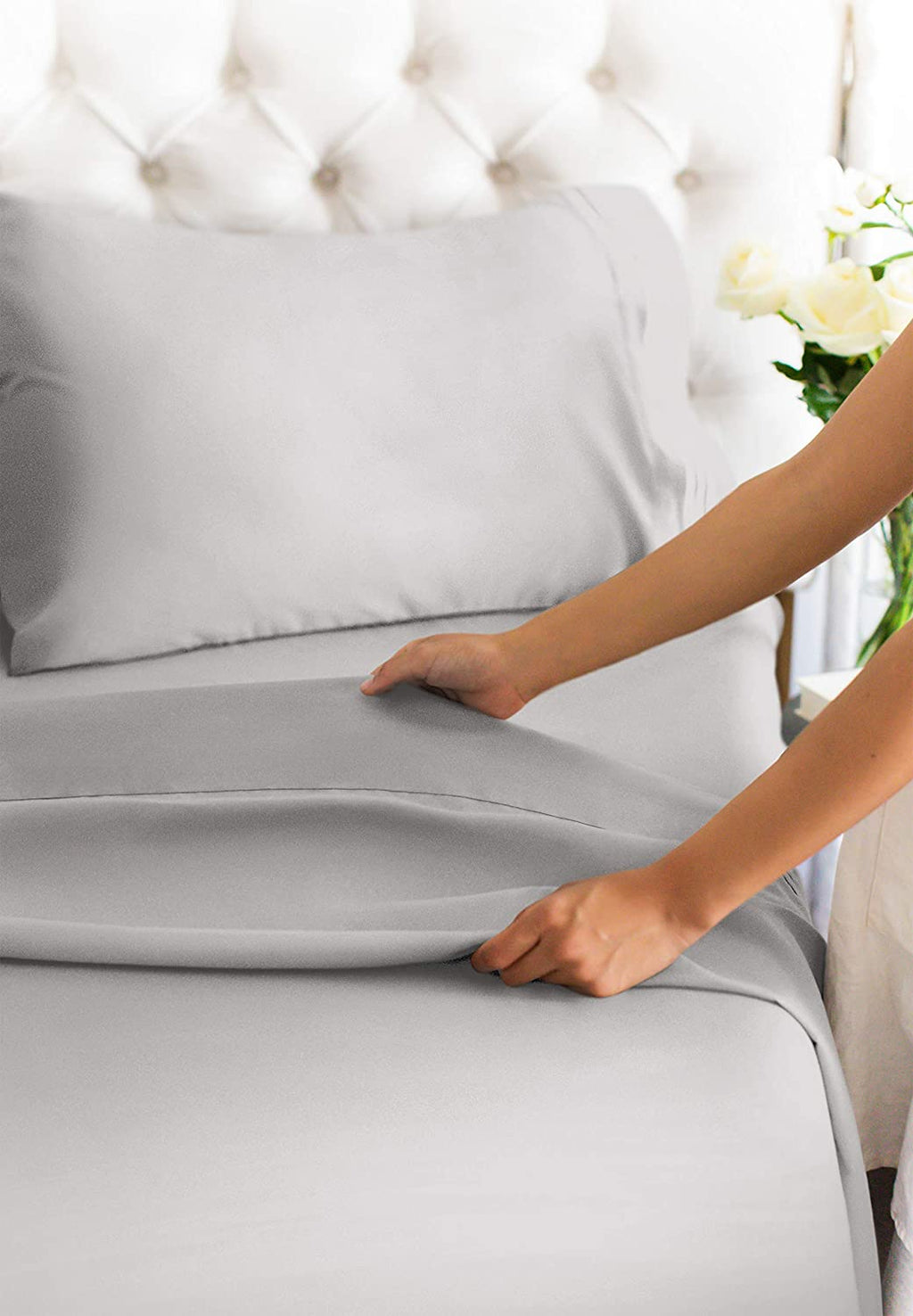Cotton 400 Thread Count 4 Piece Deep Pocket Sheet Set