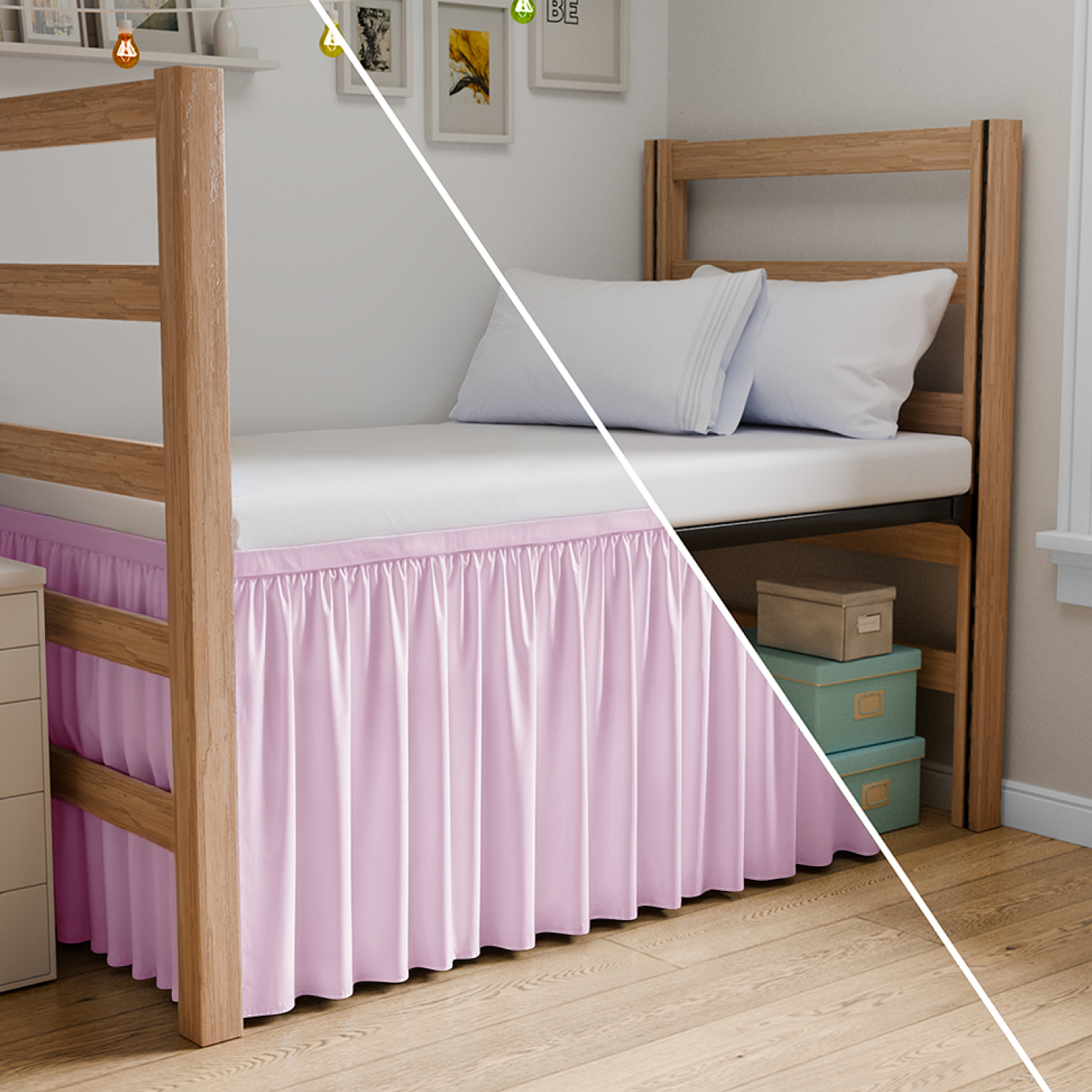 Wrap Around Dorm Room Bed Skirt