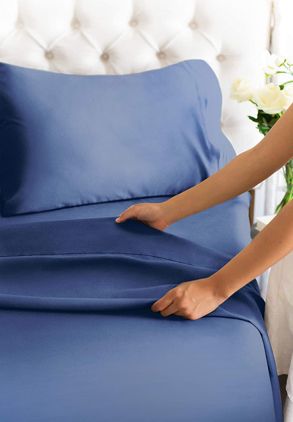 Cotton 400 Thread Count 4 Piece Deep Pocket Sheet Set