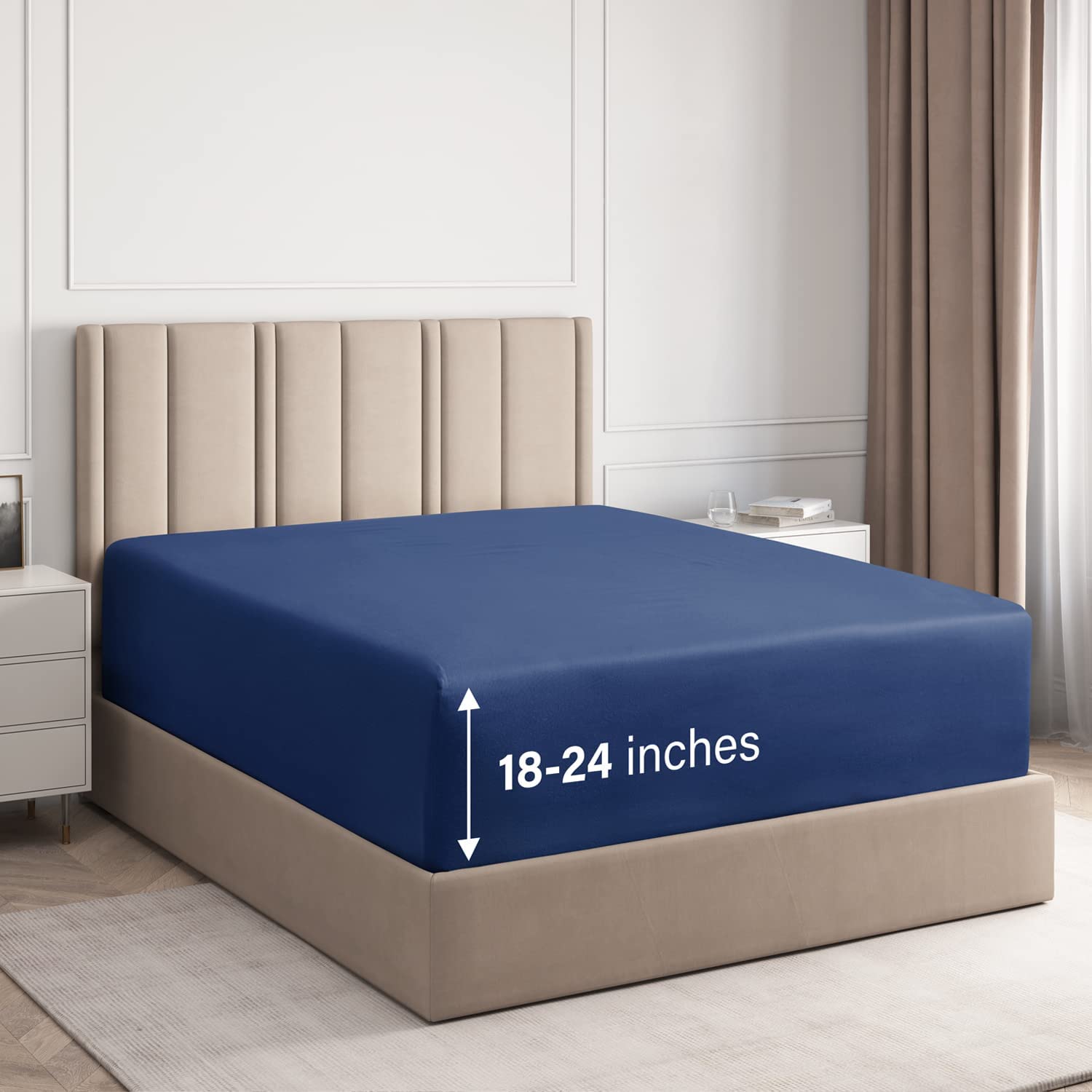 Cotton 400 Thread Count Deep Pocket Single Fitted Sheet