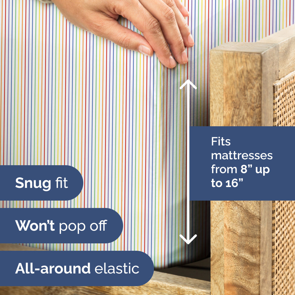 4 Piece Striped Sheet Set