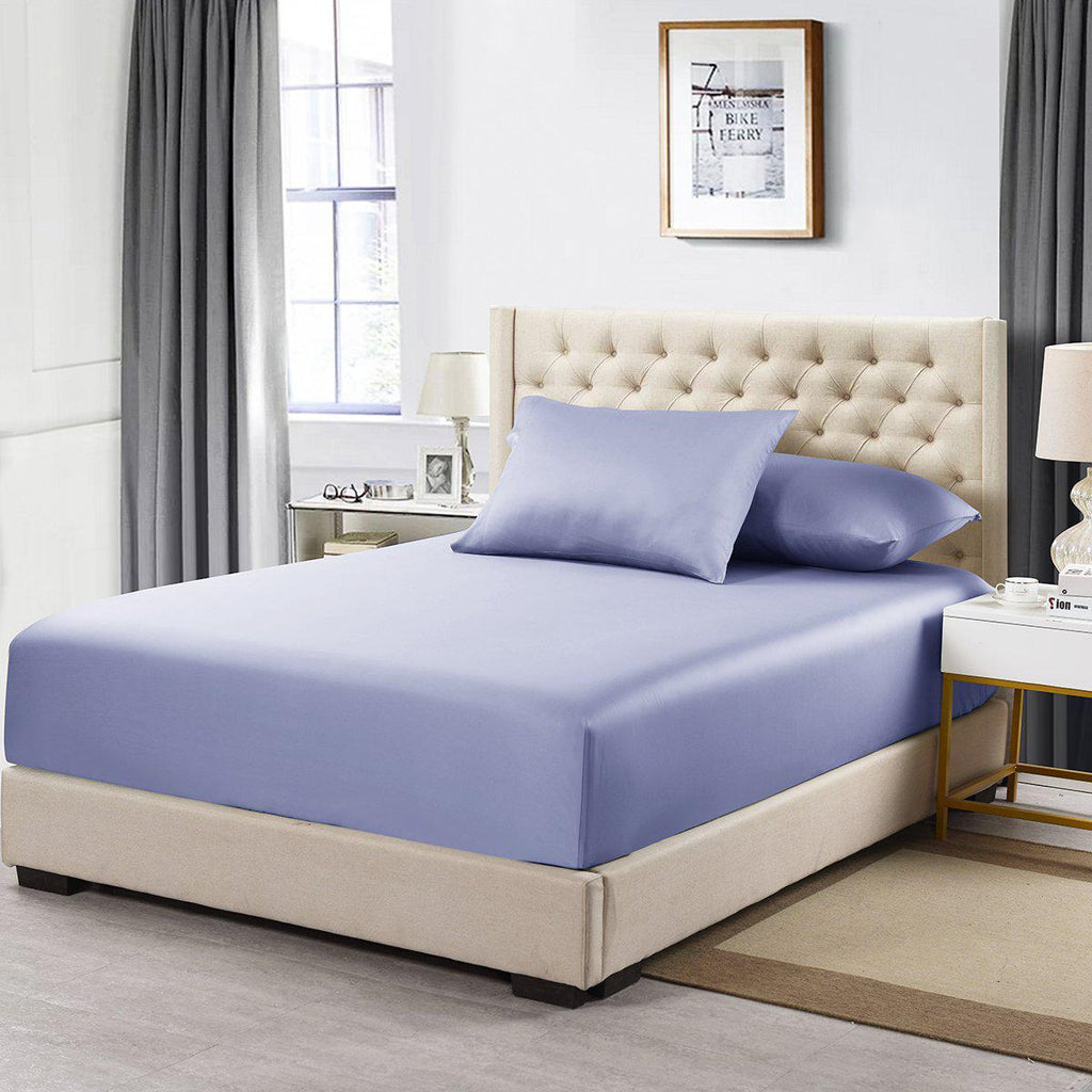 Cotton Fitted Sheet Only (11-16 inches) - Solid 600 Thread Count