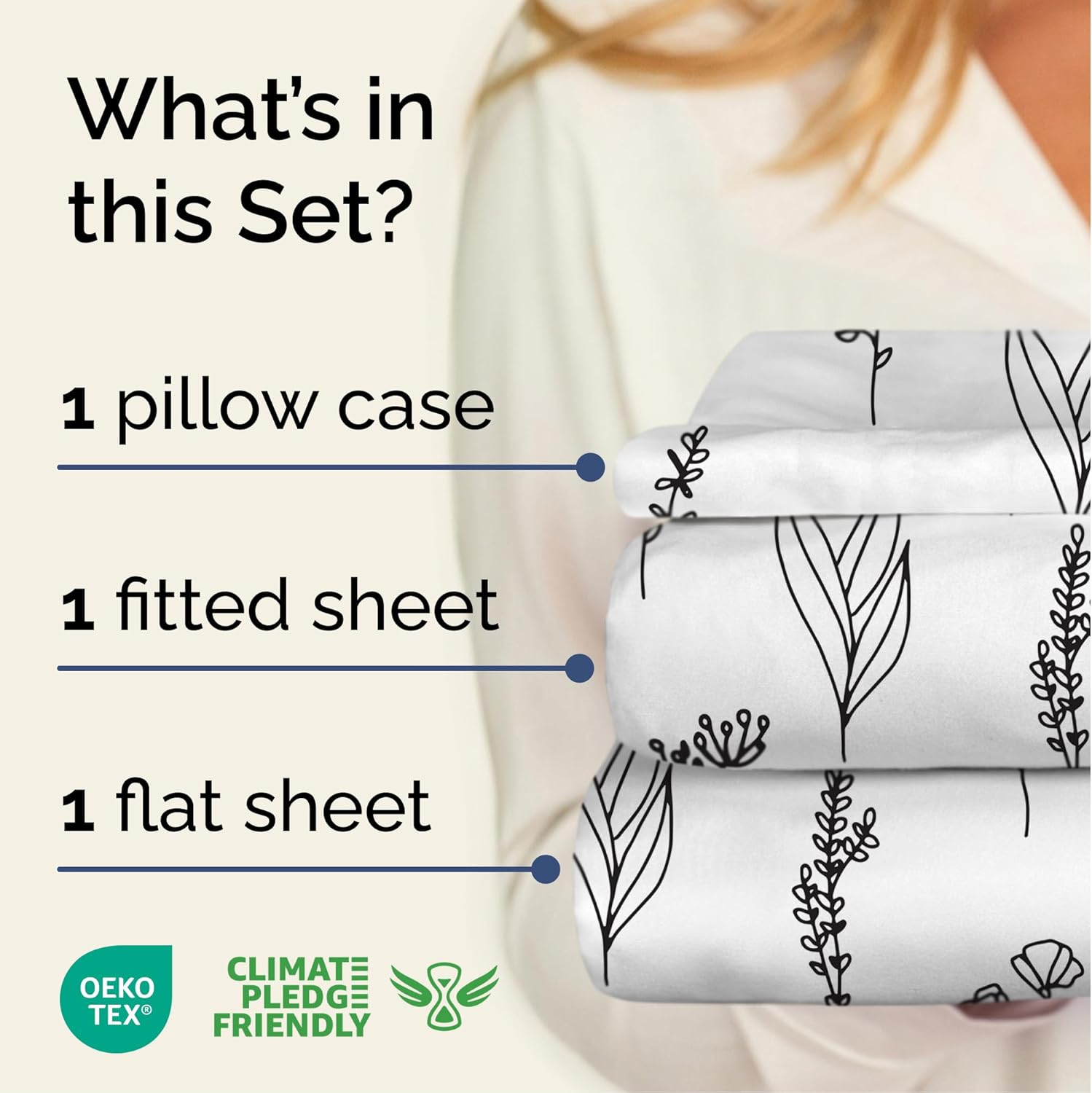4 Piece Floral Sheet Set
