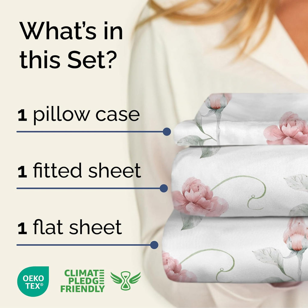 4 Piece Floral Sheet Set