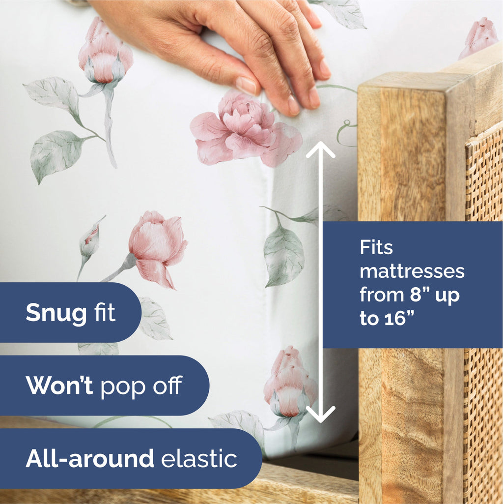 4 Piece Floral Sheet Set