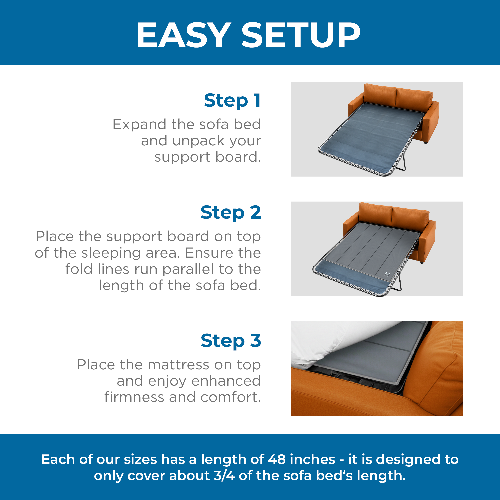 SleeperSaver™ Classic — Heavy Duty Sofa Bed Support Board