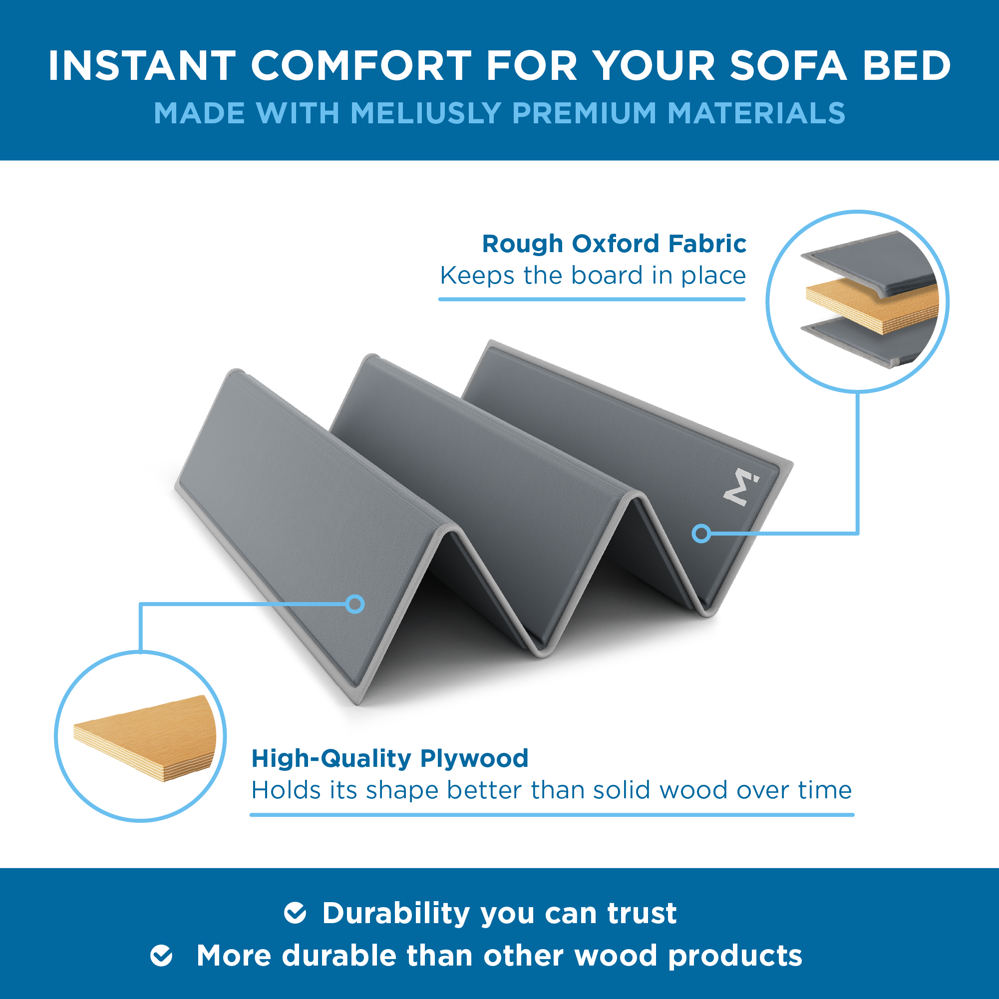 SleeperSaver™ Classic — Heavy Duty Sofa Bed Support Board