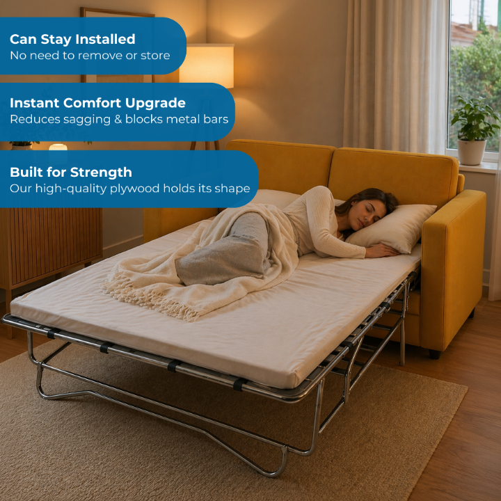 SleeperSaver™ Pro — Permanently Installed Sofa Bed Support Board
