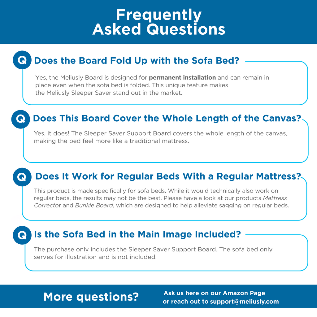 SleeperSaver™ Pro — Permanently Installed Sofa Bed Support Board