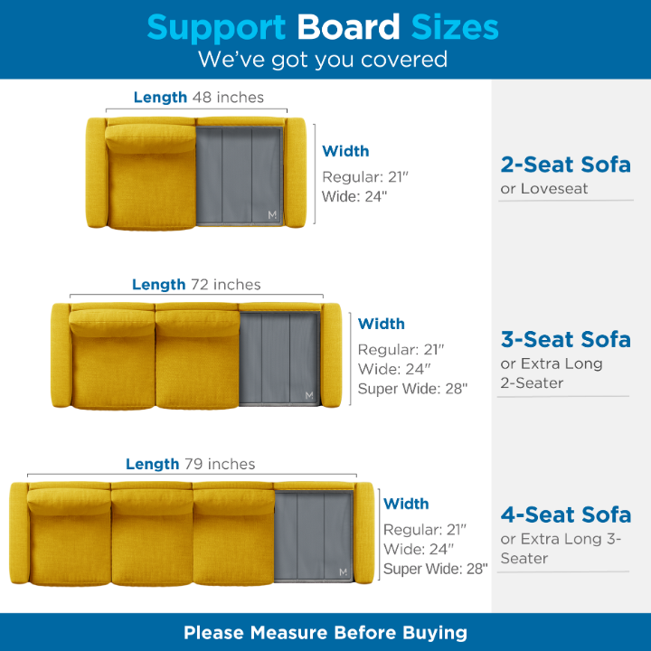 Heavy Duty Sofa Cushion Support Board — Couch Support for Sagging Cushions