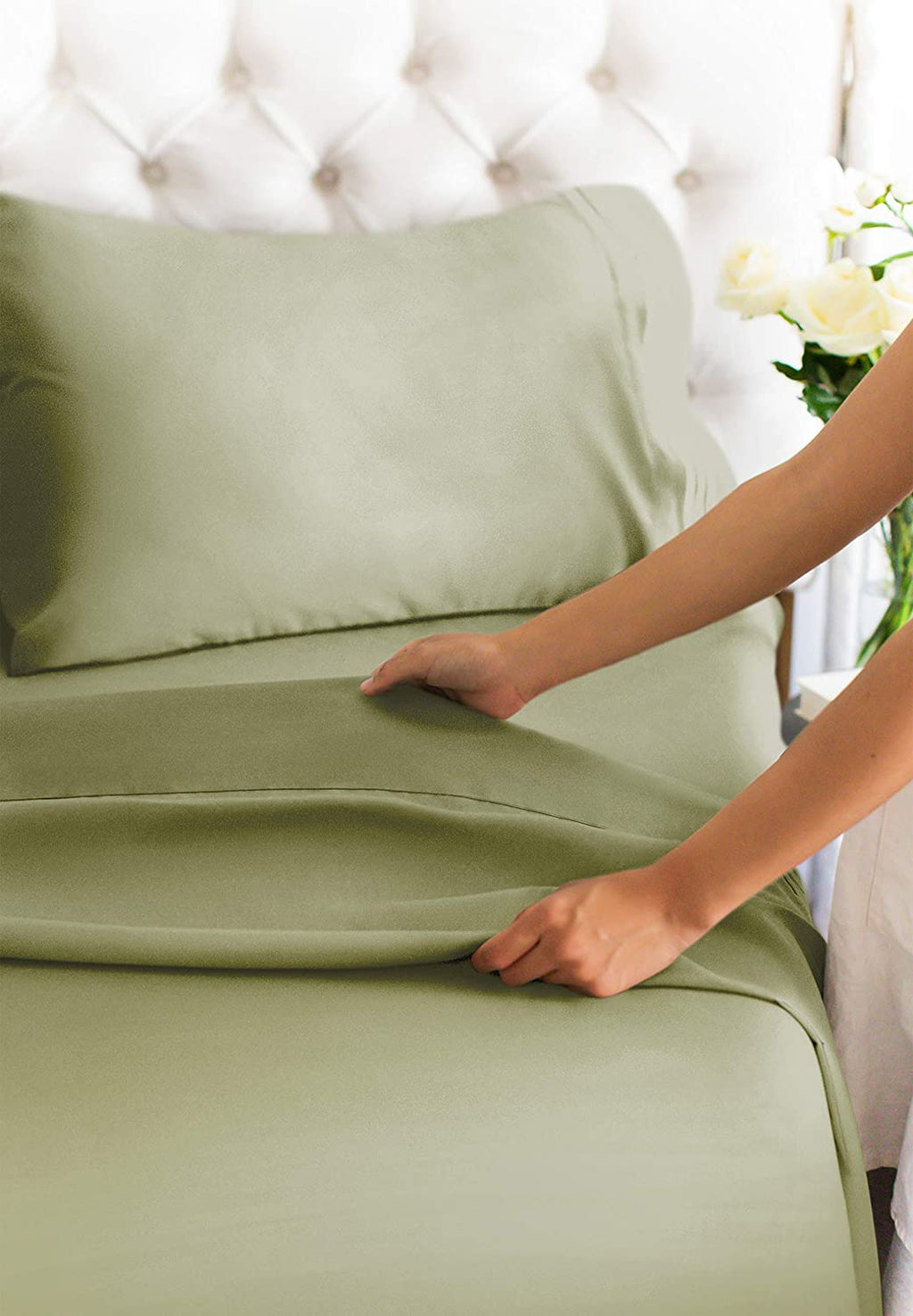 Cotton 400 Thread Count 4 Piece Deep Pocket Sheet Set