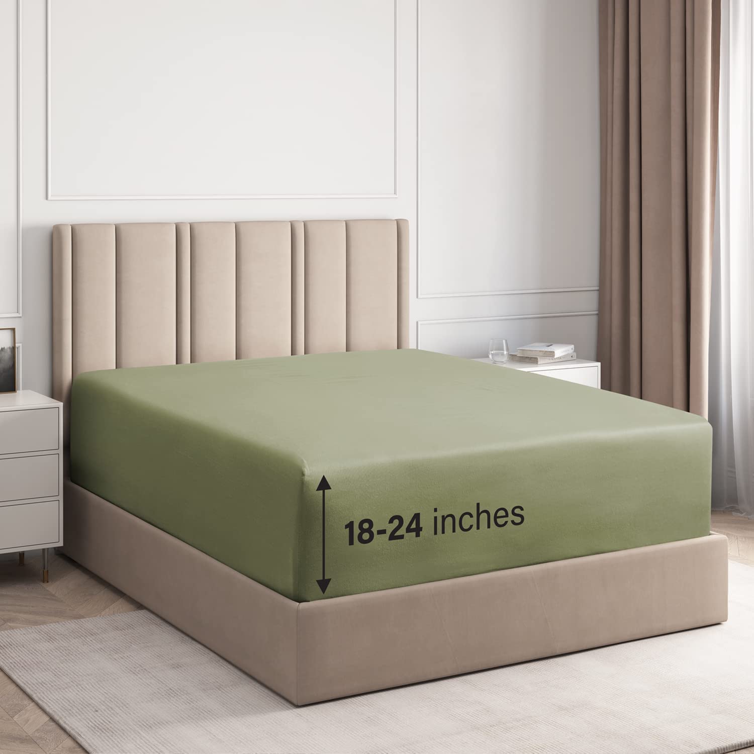 Cotton 400 Thread Count Deep Pocket Single Fitted Sheet