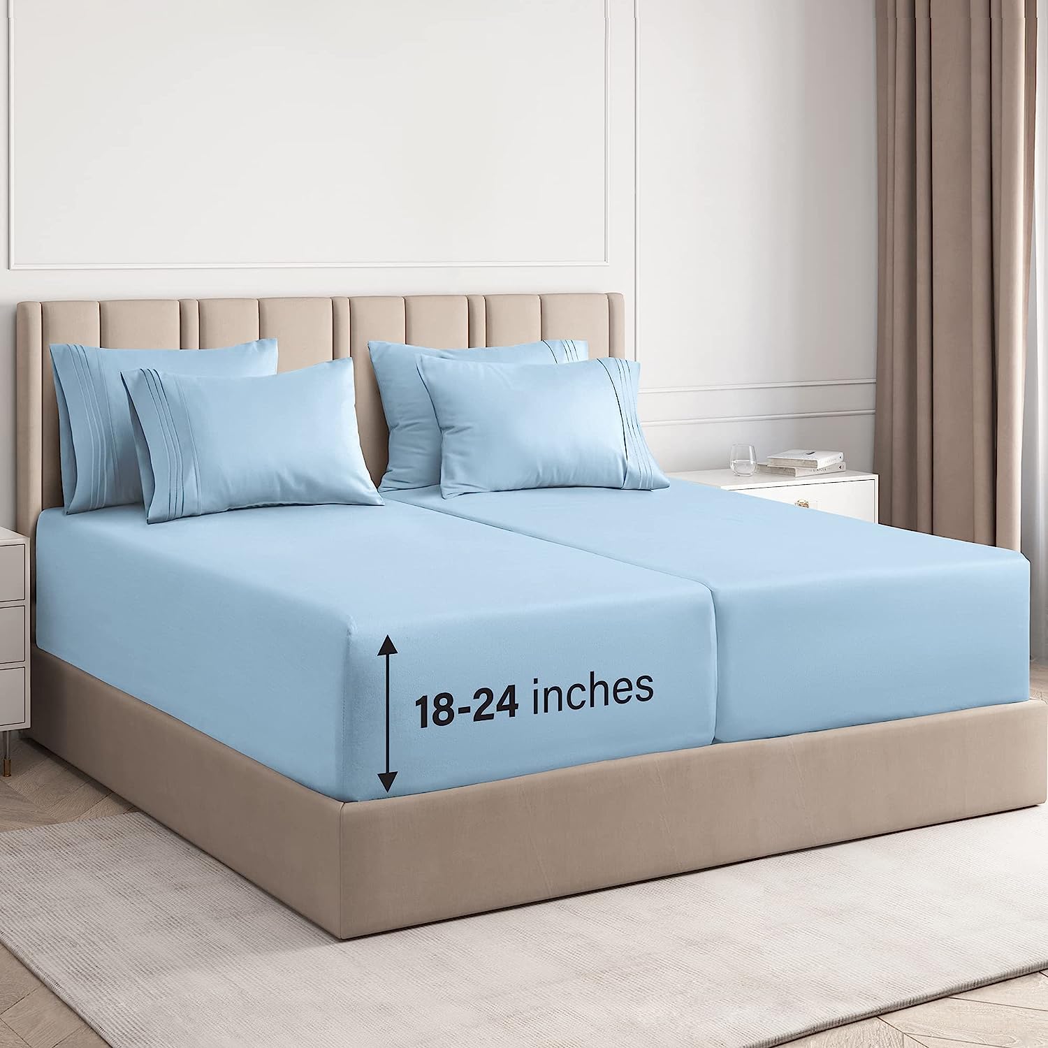 6 Piece Deep Pocket Sheet Set