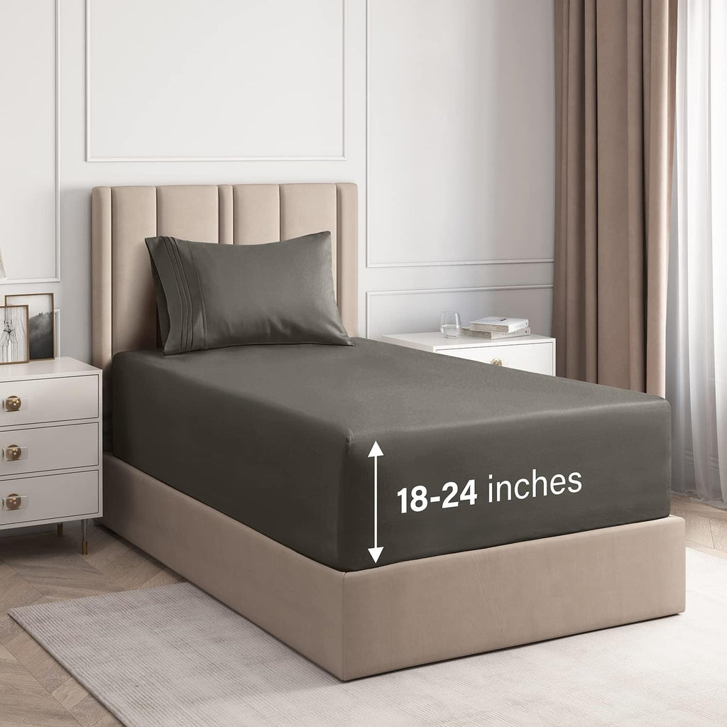 Cotton 400 Thread Count 4 Piece Deep Pocket Sheet Set