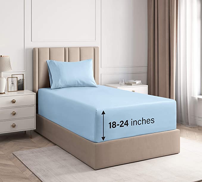 Cotton 400 Thread Count 4 Piece Deep Pocket Sheet Set