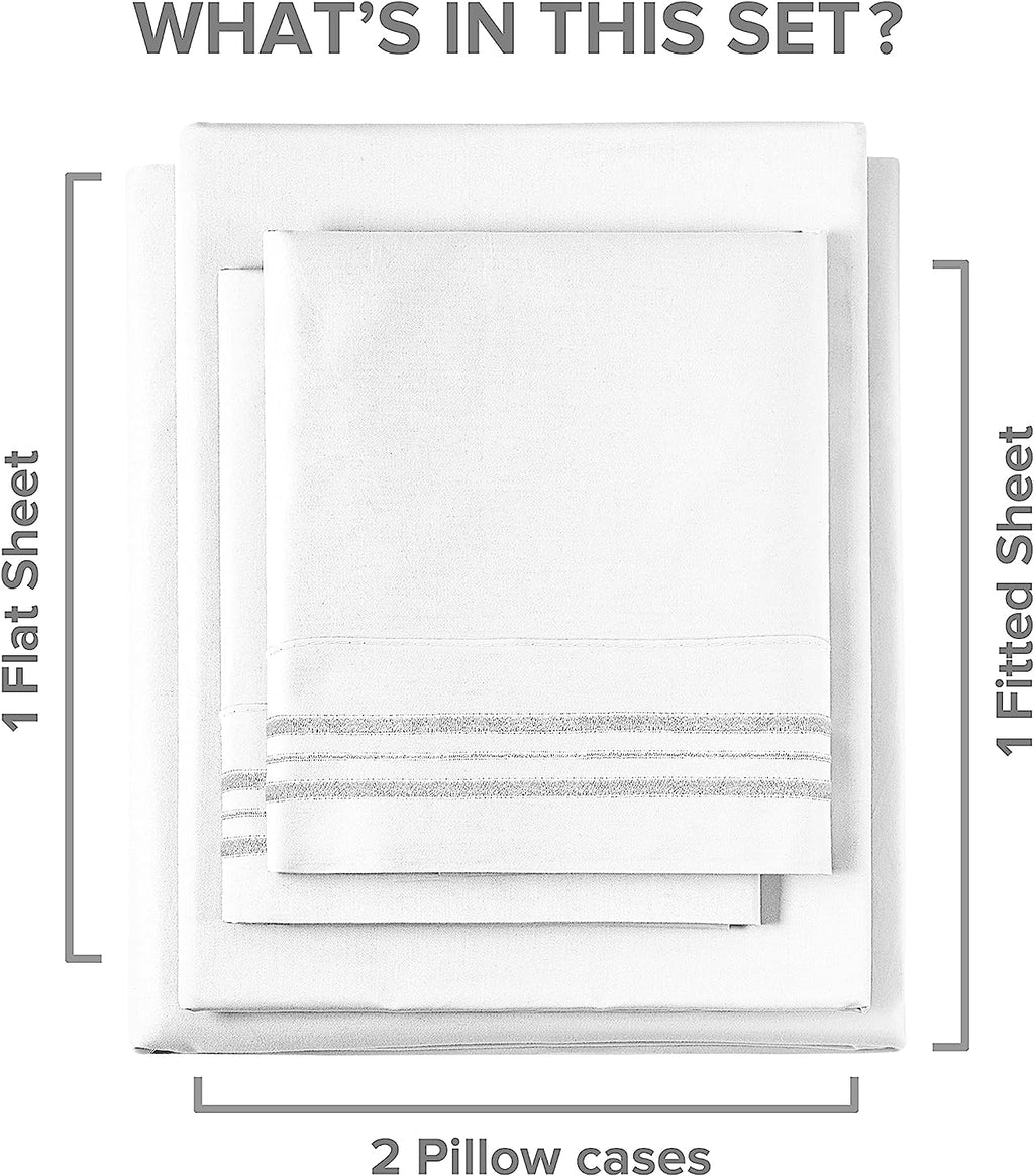 Cotton 400 Thread Count 4 Piece Deep Pocket Sheet Set