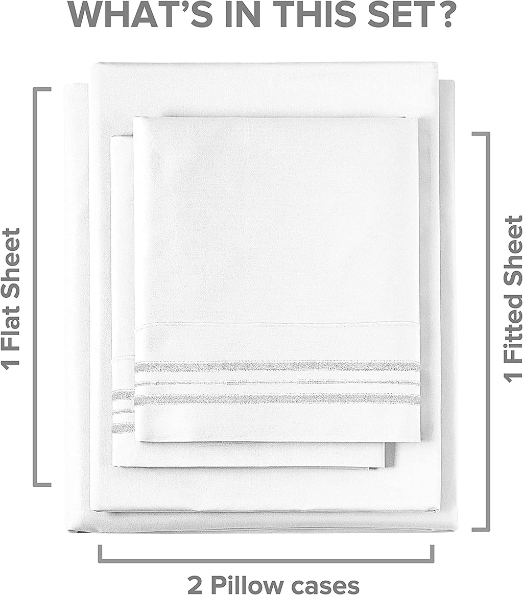 Cotton 400 Thread Count 4 Piece Deep Pocket Sheet Set