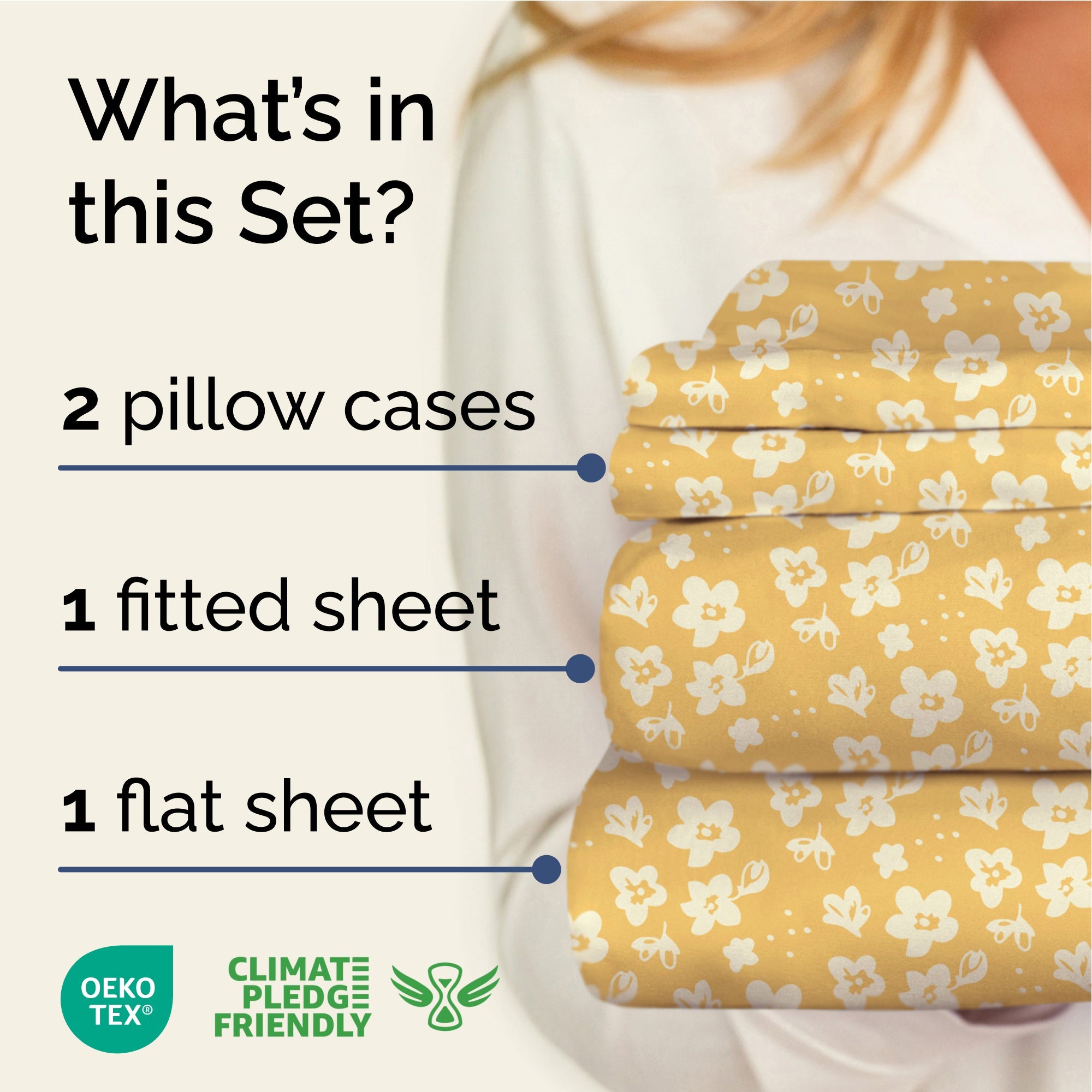 4 Piece Floral Sheet Set
