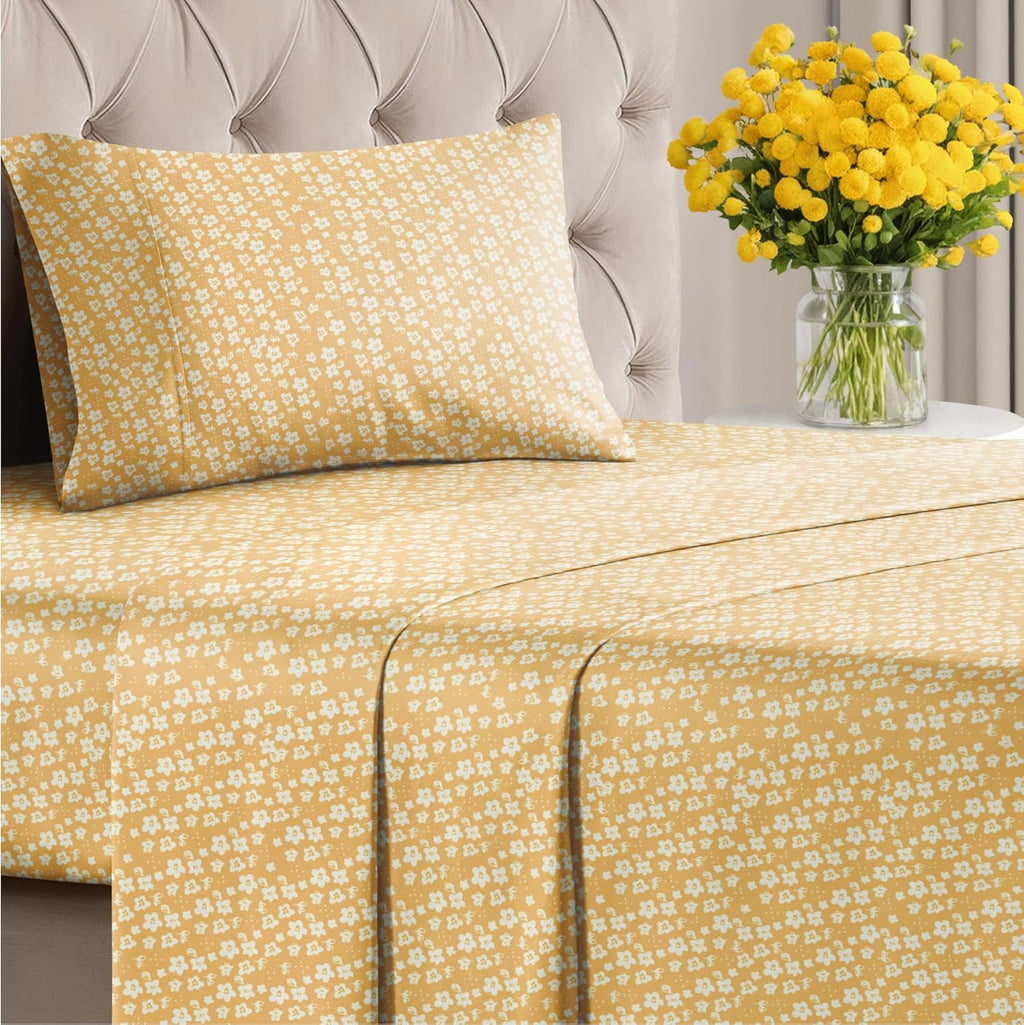 4 Piece Floral Sheet Set
