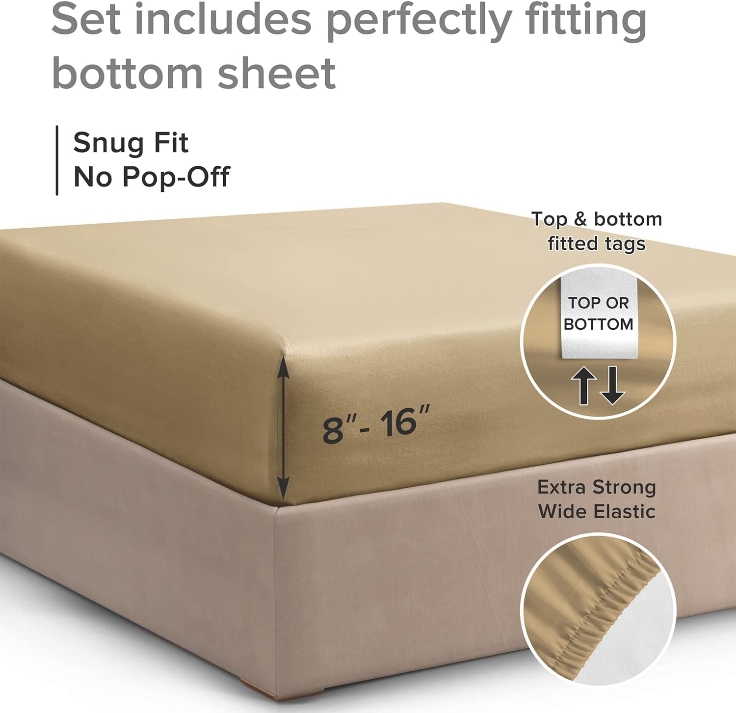 Cotton 400 Thread Count Standard Single Fitted Sheet