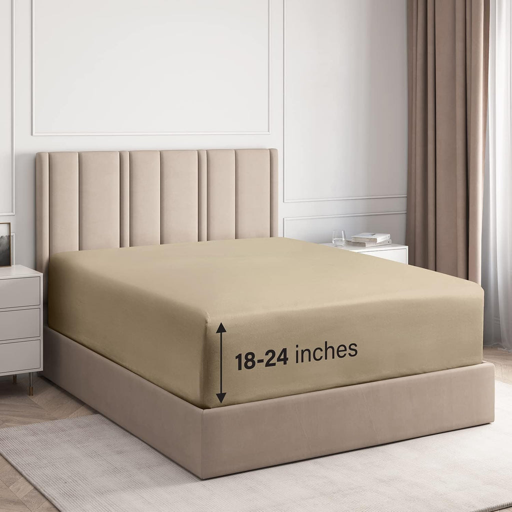 Cotton 400 Thread Count Deep Pocket Single Fitted Sheet