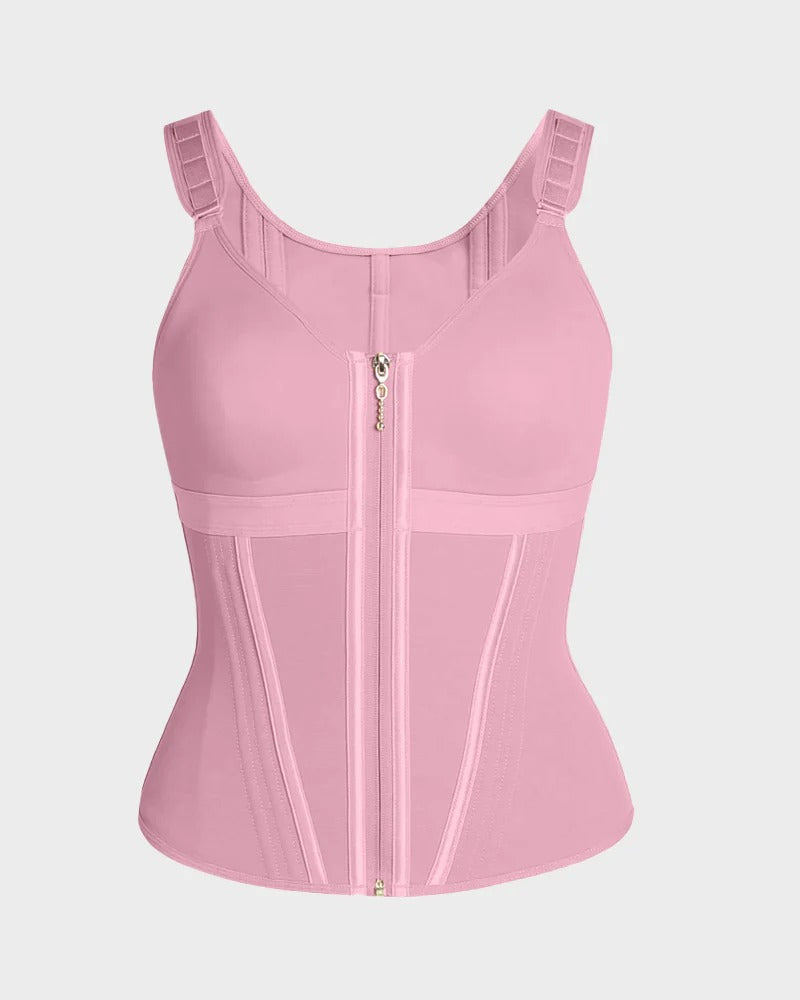 Double-Layer Tummy Control Waist Shaper Girdle With Bra