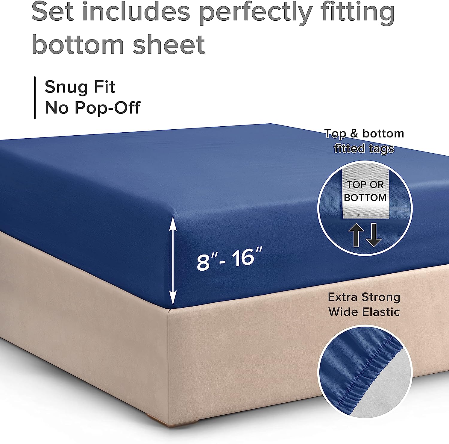 Cotton 400 Thread Count Standard Single Fitted Sheet