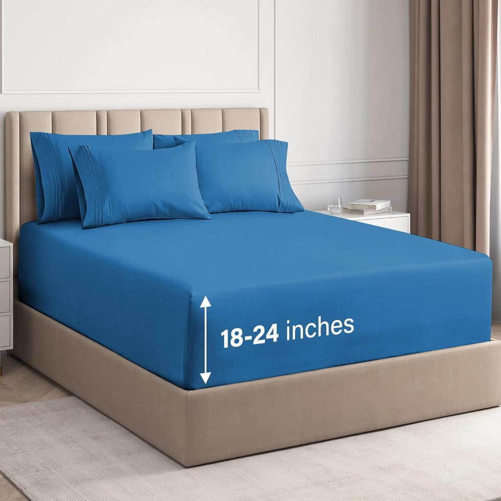 6 Piece Deep Pocket Sheet Set